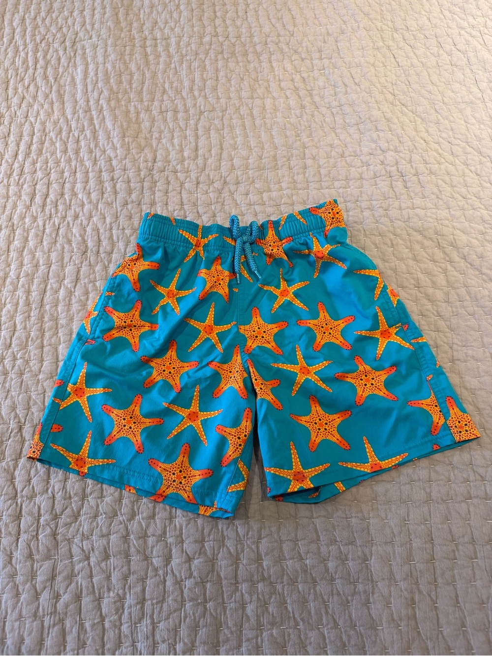 Vilebrequin Boy’s Swim Trunks - Blue with Starfish, Size 12